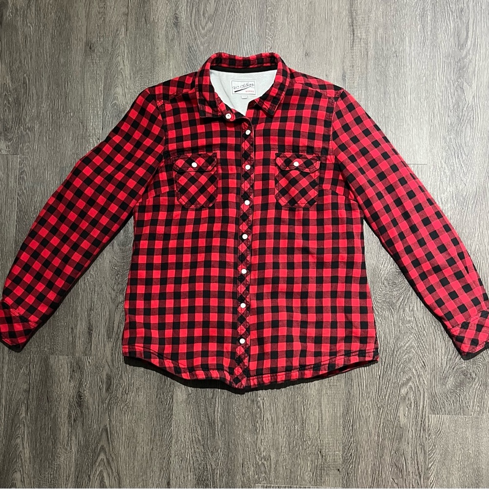 Women’s Fleece Lined Plaid Shirt